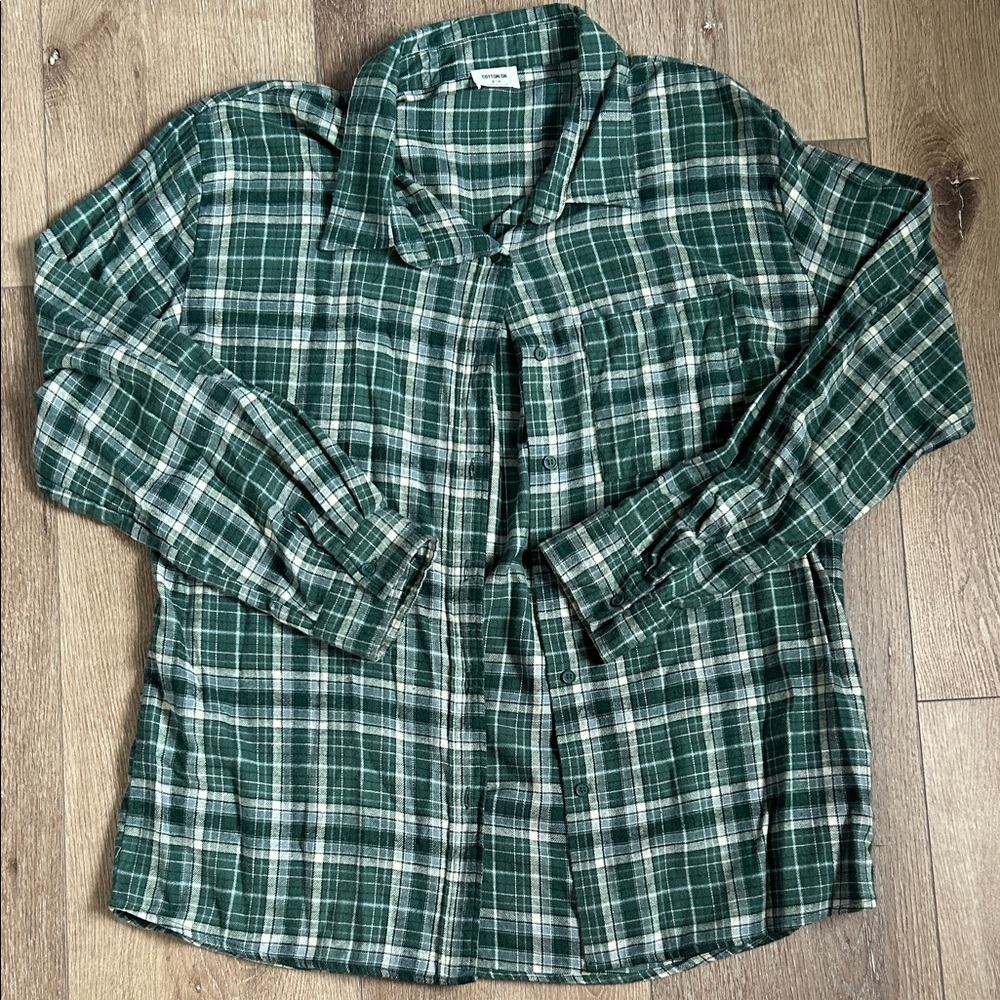 Cotton On Green Plaid Sweater